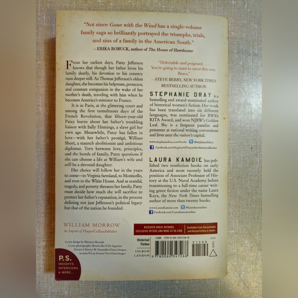 Book America's First Daughter Stephanie Dray and Laura Kamoie Paperback - Picture 3 of 5